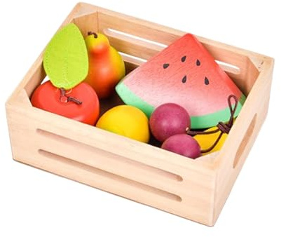 Leichtes Spielzeug auf Gemüsebasis – Lebensmittel-Set aus Holz, Lebensmittelspielzeug aus Holz | Lernspielzeug für Früchte für und Kleinkinder