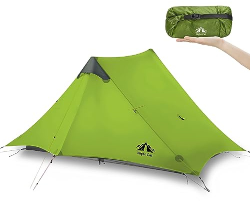 Night Cat Ultraleichte Zelt 2 Personen: Wasserdicht Trekking Wanderzelt für Fahrrad Camping