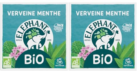 Elephant - Mon Infusion Bio Verveine Menthe 20 Sachets Pyramid® - 2x20 sachets