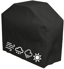 AMNZOLXY Funda para Barbacoa Impermeable, Cubierta BBQ de Parrilla 210D Oxford Protector, Anti-Viento/Anti-Polvo/Anti-Humedad, Resistente al Desgarro/Agua/Lluvia/Nieve/Sol (120X66X120)