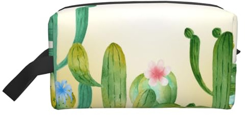 Trousse de Maquillage de Voyage Grande capacité Motif Cactus Figue de Barbarie pour Femme