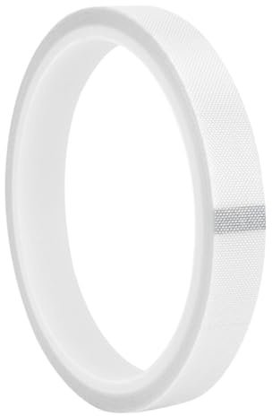 Misuyue 15mm x 10M Teflonband Selbstklebend, 0,18mm Dicke Hitzebeständiges Klebeband, PTFE Teflon Tape für Vakuumiermaschine Impulsversiegeler, Hitzebeständiges bis 300℃ (Weiß)