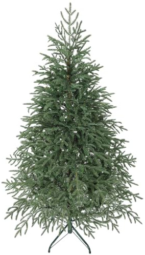 HOMCOM Albero di Natale 150 cm Artificiale con 1375 Rami Ignifughi Verde | Albero Abete di Natale Folto Realistico, Base in Metallo Pieghevole, Facile Montaggio, per Casa e Interni