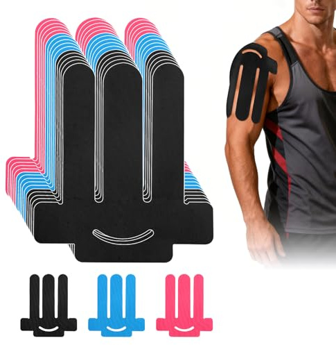 15 Stück Kinesiotapes Vorgeschnitten for Schulter, Baumwolle Elastizität Kinetischer kinesiotapes, Wasserfestes physio schulter tape,für Schulter Schmerzlinderung und die Schultermuskulatur schützen