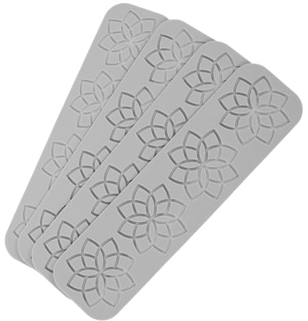 BESPORTBLE 4 piezas Molde de Silicona para Decoración de Tartas con Encaje de Flor de Loto Molde Flexible para Fondant Mousse y Repostería de Fácil Desmoldeo y Almacenamiento Compacto