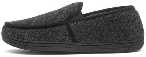 The Slipper Company Men's Grey Warm Lined Moccasin - Size 6 UK - Grey