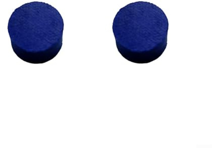 Volakebeing Billard-Queue-Spitzen, 14 mm x 8 mm, 6-lagige Cattlehide Leder-Pool-Queue-Spitze für amerikanisches Billardqueue, kompatibel mit Standard-Schäften, Blau