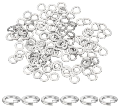 QUARKZMAN 4# Rondelle Grower, 304 Acier Inoxydable Rondelles Grower Fendues pour Vis Boulons Voitures Machines de Construction Argent Lot de 120