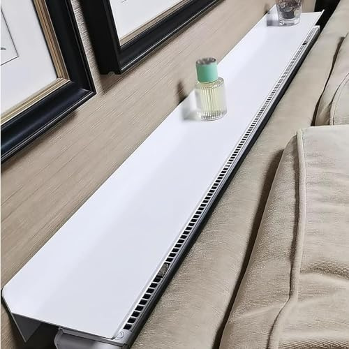 Elegante copertura per radiatore in lega di alluminio, mensola salvaspazio con staffe, protezione da parete, facile installazione, decorazione per la casa, design moderno, durevole e funzionale