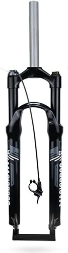 CFDZCP Forcelle per Bicicletta Ammortizzatori A Molla Olio Forcella Anteriore Bici MTB da 26/27,5/29 Pollici con Regolazione del Ritorno 80mm Corsa 28,6mm Canotto Dritto(White,29'')