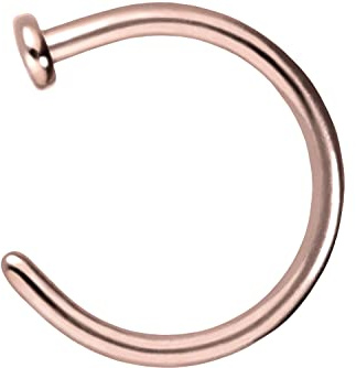 PIERCINGLINE Nasenring offen aus Chirurgenstahl - Nasenpiercing in 4 Farben und vielen Größen