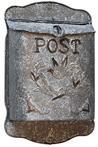 zeitzone Briefkasten Post Zink Postkasten mit Brieftaube Vintage Landhausstil