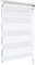 VOUNOT® Estores Enrollables de Doble Capa Noche y Día, Persianas Enrollables Interior para Ventana, Translúcido y Oscurecido, Color Blanco, 100 x 150 cm