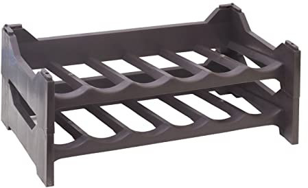 Cantinetta Vino Portabottiglie Plastica ed Eleganti Portavini per Organizzare e Valorizzare la Tua Collezione. Soluzioni Pratiche e Decorative. (12 Bottiglie, Brown)