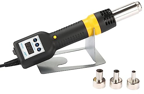 LRT 8018A Hot Air Rework Station Solder Heat Gun SMD Desoldering Tools | LED Display, Fast Heat-Up, Adjustable 100–500°C, 3 Nozzles, Stable Airflow for PCB, IC Chip & Phone Repair