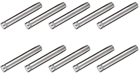 METALLIXITY Letrero Separador Tornillos (12x80 mm) 9 Uds, Inoxidable Acero Publicidad Tornillos Vidrio Acrílico Clavo - para Imagen Marco Signo Pantallas