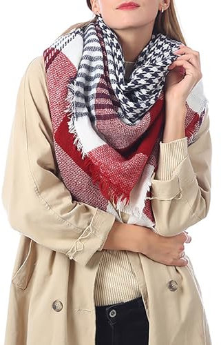 Schal Damen Warm Herbst Winter unifarben Baumwolle Seiden-Tuch Damen Stern Muster Italy Eleganter Winter Set für Mann und Frau, warmer Schal mit Winterschal Strickschal Unisex Warmer Schals