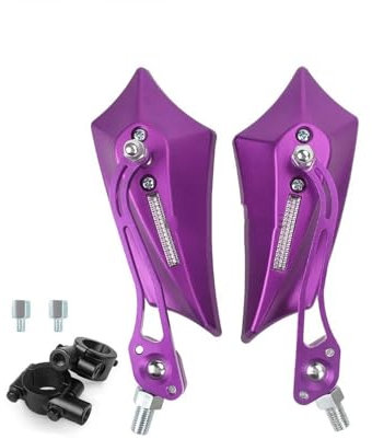 KWAYA Rückspiegel Spiegel Universeller 10-mm-Adapter 7/8 Zoll Für Mountainbike-Elektrofahrrad, Fahrrad-Rückspiegel Mit Lenker Seitenspiegel Moped-Roller-Spiegel Lenkerendenspiegel (Size : 6)