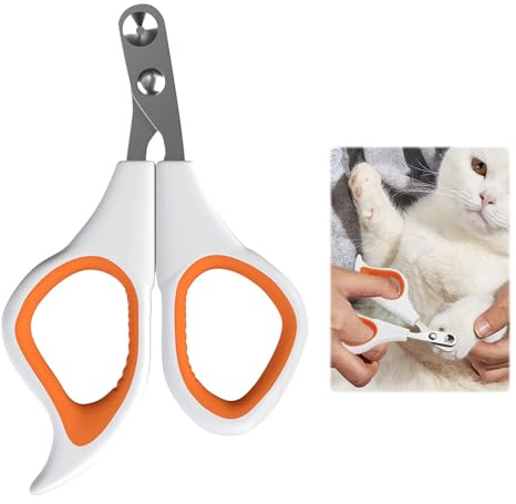 Cat Nail Clippers, 1PCS Cat Claw Clipper, Round Hole Pet Nail Scissors, Cat Nail Clippers with Safety Guard, Perfect for Nail Care, Suitable for Cat, Guinea Pigs, Rabbits, Puppies