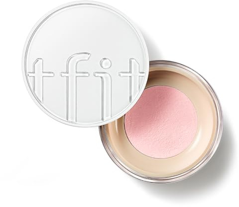 TFIT Translucent Set Finishing Powder - Sebum Control Face Loose Powder, Matte & Silky Finish, Lightweight, Long-lasting, Korean Makeup Setting Powder, 0.24 Oz. (05 Baby pink, 0.24 Oz.)