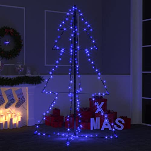 alberi di natale in offerta,alberi di natale,albero natale 210 cm,Albero di Natale a Cono 200 LED per Interni Esterni 98x150 cmAdatto per camera da letto, soggiorno, patio, Natale