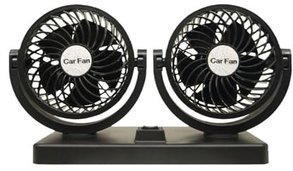 Car Ventilation Air Cooler 12V USB Double Fan Design 360 Degree Rotating Vehicle Ventilator Easy Installation