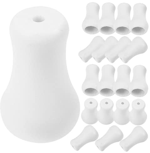 ABOOFAN 20pezzi Pomelli Tiracorda Per Tende Bianchi Accessori Per Persiane e Tende Ricambi Leggeri in Plastica Per Facile Installazione e Uso Versatile