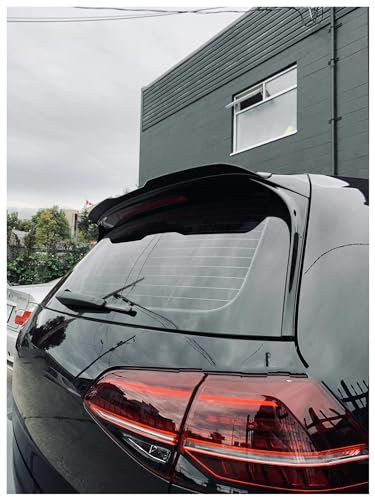 Heckspoiler Dachheckspoilerflügel Für VW Für Golf 7 Für MK7/7.5 R Für GTI Für GTD Für GTE 2013–2020, Glänzend Schwarz, Maxton-Stil Spoiler Wing(Carbon Style)