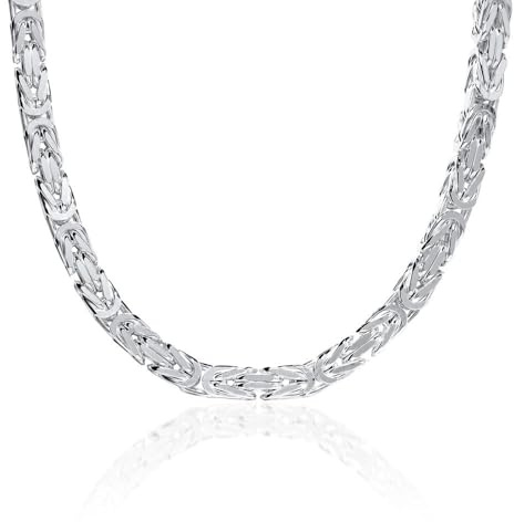 925 Silberkette: Königskette Silber 6mm - Länge