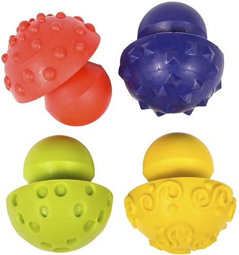 READY 2 LEARN Paint and Dough Mushroom Stampers | Set of 4 | Play Dough Tools and Accessories | Easy-Grip Texture Stampers | Ages 2+