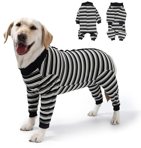 TQFlow Hundbody Nach Op, Body Hund Nach Kastration Hündin Rüde, Wundschutz Professioneller Pet Recovery Suit, Operationsbody Hund Body Atmungsaktiv Hunde Dog Cat Einteiler Schlafanzug (Schwarz, XL)