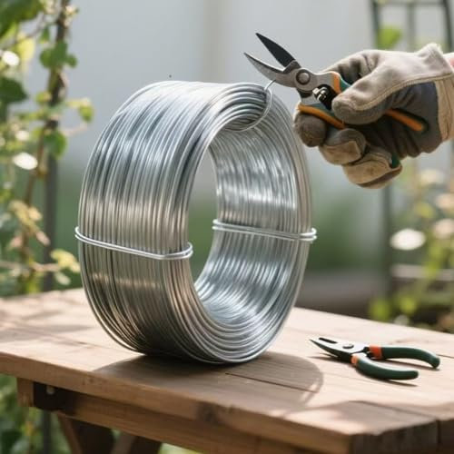 KARAT Fil de Tension en Métal galvanisé Ø3,1mm en Rouleau 110m, Fil métal Enduit PVC, Fil Tension pour clôture, Jardin, Bricolage, vignoble, tuteur des Plantes