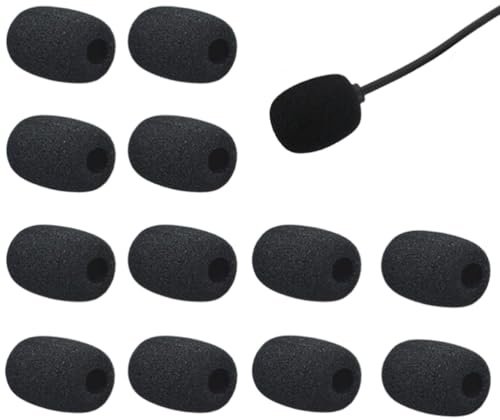 JchEnye 12 Schaumstoff Windschutz für Mikrofone & Headsets, Abdeckungen & Scheiben - für Unterricht, Bühne & Veranstaltungen