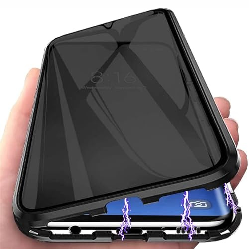 PingGoo Anti-Peep Magnetische Handyhülle für Samsung Galaxy S20, 360 Grad Magnetische Adsorption Metallrahmen Schutzhülle Anti-Spähen Gehärtetem Glas Privacy Screen Schutz Case Sichtschutz Cover