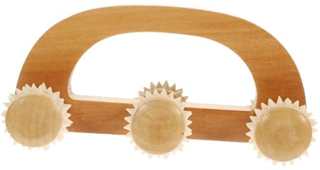 MOTHNUR Handlicher Holz Massageroller für Beine und Gesicht Multifunktionaler Manueller Körperroller zur Muskelentspannung Faszienlösung Durchblutung Massagegerät für Yoga und Alltag