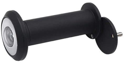 FytStycale Mirilla para Puerta Visor de 200 Grados Ojo de Seguridad Y Espía para Entrada Instalación Fácil con Cubierta Posterior para Garantizar La Privacidad, 45 a 75 mm negro