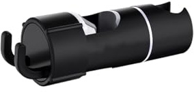 HAOMIAO Duschkopfhalterung für Duschstange OHNE Universell höhenverstellbarer Klemmhalter mit 2 Aufhängehaken, rutschfest & robust(Black)