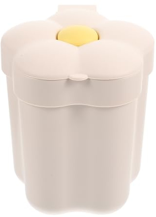BESPORTBLE Poubelle de Bureau Compacte à Couvercle Étanche Corbeille Fleur Décorative pour Comptoir pour Salle de Bain Chambre et Bureau Mini Poubelle de Table Pratique et Anti-Odeur