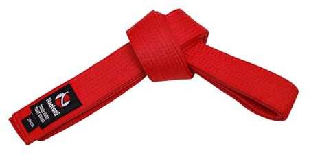 Neatami Wettkampfgürtel Judo/Ju-Jutsu/Karate/BJJ – robuster Budogürtel mit Filzkern, 9-Fach Naht, farbecht & formstabil – für Training & Wettkampf (Rot/Blau)