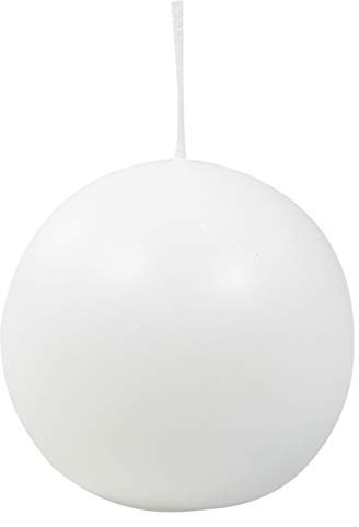 Ebersbacher Kerzenfabrik GmbH 12er Pack Kugelkerze weiß, Ø 80 mm, 12 Stück