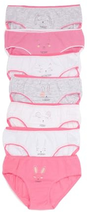 Channo Slip Culotte pour Enfants Filles. sous-vêtements en Coton. Motif Mignon. Lot de Culottes. Taille 10-12 Ans