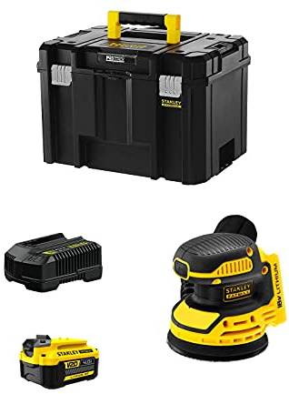 Levigatrice Roto-orbitale STANLEY FatMax SFMCW220M1T (1 Batteria 4,0 Ah + Caricabatteria + TSTAK VI)