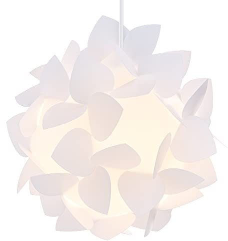 kwmobile Lampe puzzle design fleur - Abat-jour Ø 26 cm luminaire montage DIY - Lumière décoration salon chambre suspension plafond ou à poser