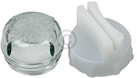 ensipart Lampenabdeckung Glas fü Backofenlampe 68 mm Ø Glashaube für Backofen kompatibel mit Bosch 00647390 transparente Kalotte inklusive Demontagehilfe