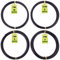 4 Rollos Alambre Bonsai - Alambre Aluminio Anodizado - 4 Grosores Distintos - 1mm, 1.5mm, 2mm y 3mm - Alambres para Dar Forma al Bonsai (4 Tamaños - Color Negro)
