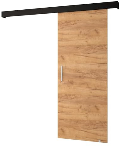 Schiebetür Komplettset - Schiebetürsystem Salwador 1 - Schiebetüren - Trennwände - Raumteiler - Innentüren, Tür 90 x 204 cm - Schiebetür Schiene - Zimmertür mit Schiebetür Griff - Saloontür