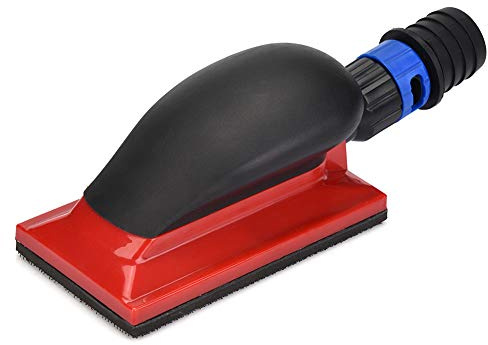 125 x 70 mm manuell dammutsugning svampblock, dammutsugningsfäste för borrar, justerbar universell dammsugare, 9 hål för slipskivor