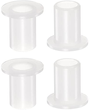QUARKZMAN 4pz Flangiato Manicotto Cuscinetti 10.1mm Foro 13mm OD 20.5mm Lunghezza Nylon Boccole per Albero Bianco