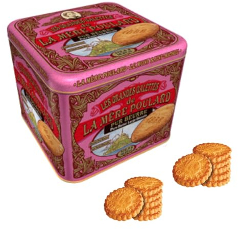La Mere Poulard® 1888 | Biscuits Pur Beurre Salé et Caramel | Boîte de biscuits au beurre français | Sablés Beurre et Caramel - 472.5 Gr | Boîtes de biscuits cadeaux