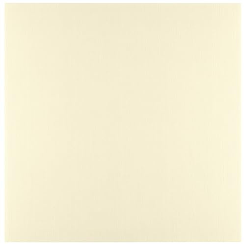 Florence Tonkarton 30,5 x 30,5 cm - 100 St. mit Leinen Struktur Raffia (Beige) 250 g - Scrapbooking Bedarf und Bastelpapier für Kartenbasteln, Scrapbooking und Journaling - Reißfest Buntpapier